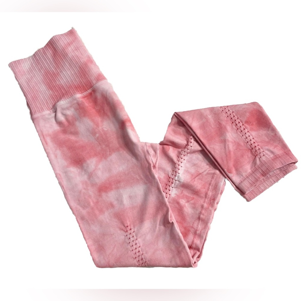Free People Movement Good Karma Tie-Dye Leggings Light Pink Womens S/M - Picture 3 of 9